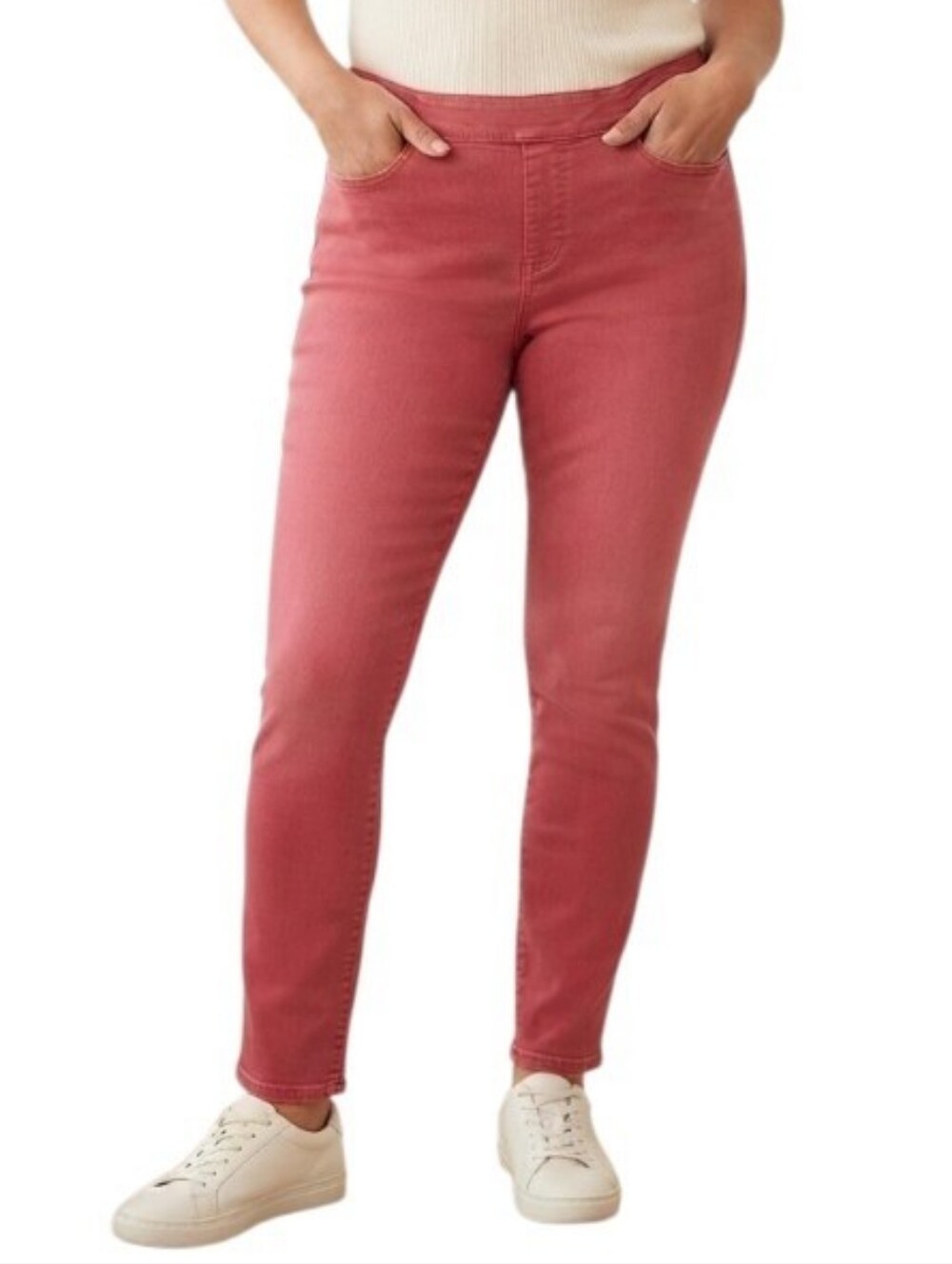 Soft Surroundings Red Pull On Jeggins Jeans Size M
